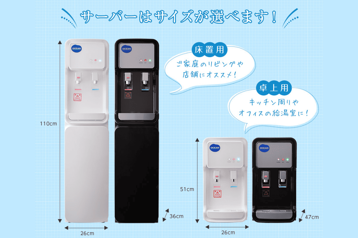 ウォーターサーバー 卓上 浄水 業界最安値クラス 1の月額2,380円 税込 