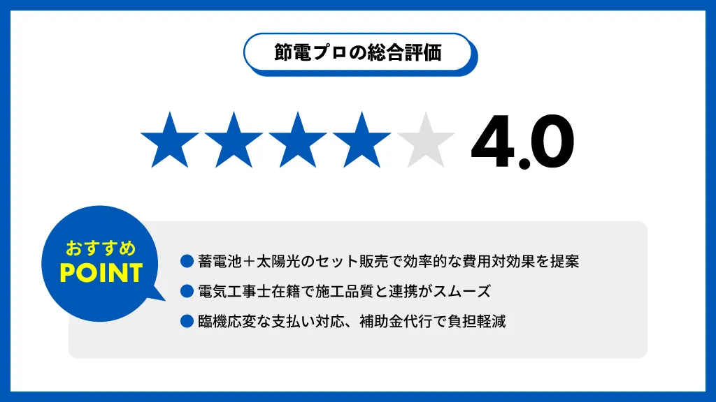 節電プロの評価