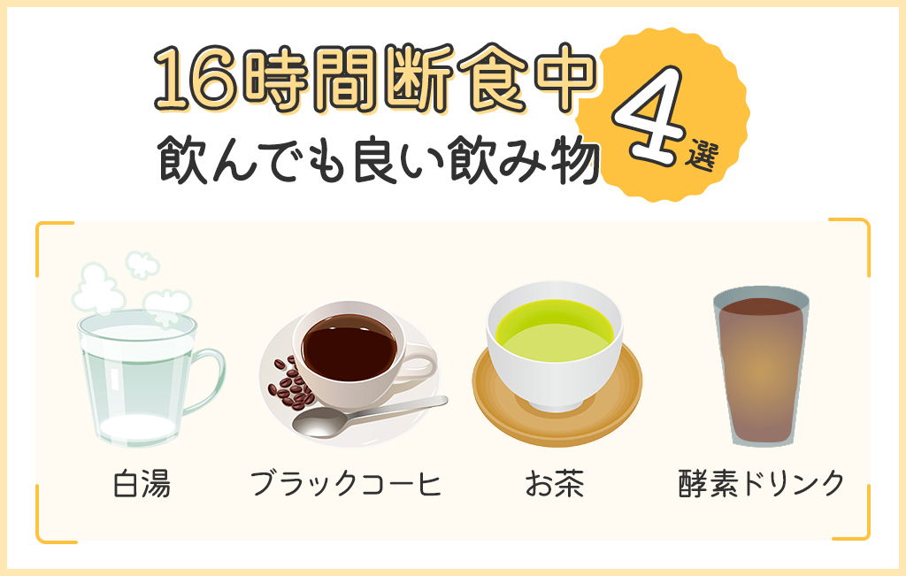 16時間断食中に飲んでも良い飲み物4選