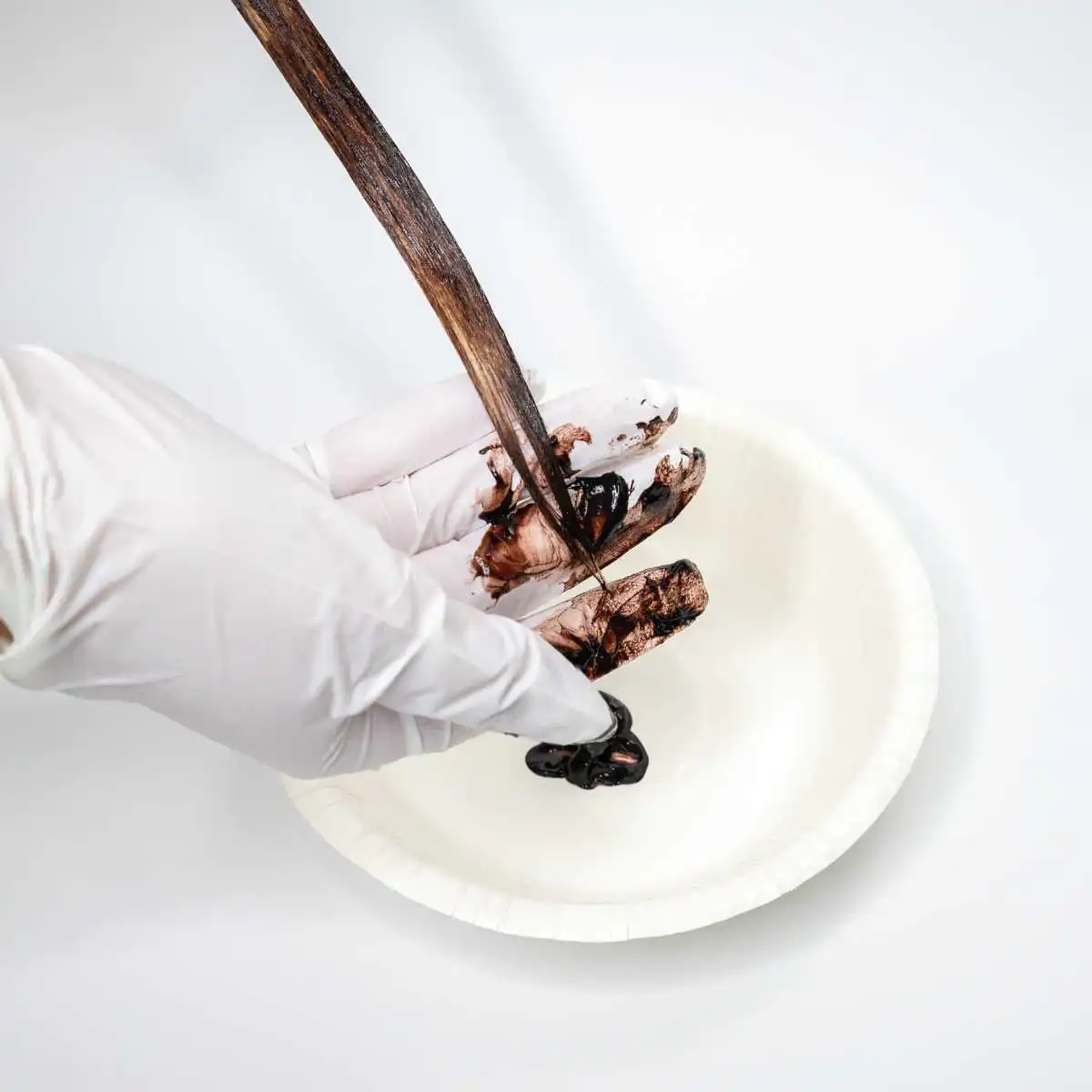 KAMIKAカラートリートメント塗布した様子