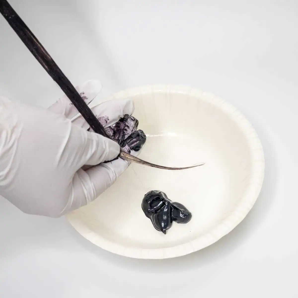 利尻カラートリートメント塗布した様子