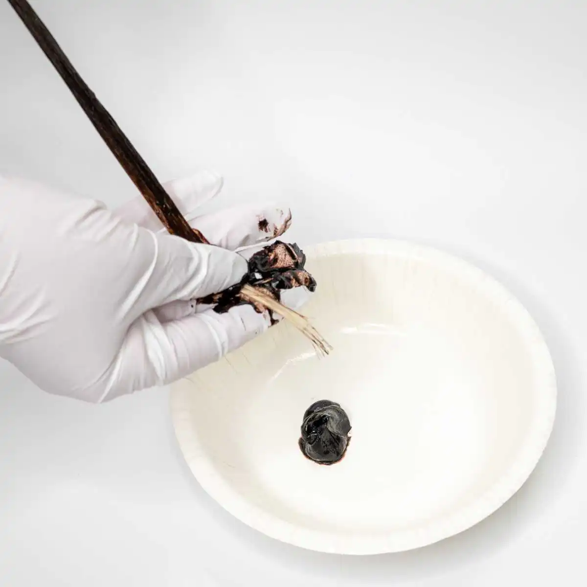 サロンド プロ ドレッシーカラートリートメント塗布した様子