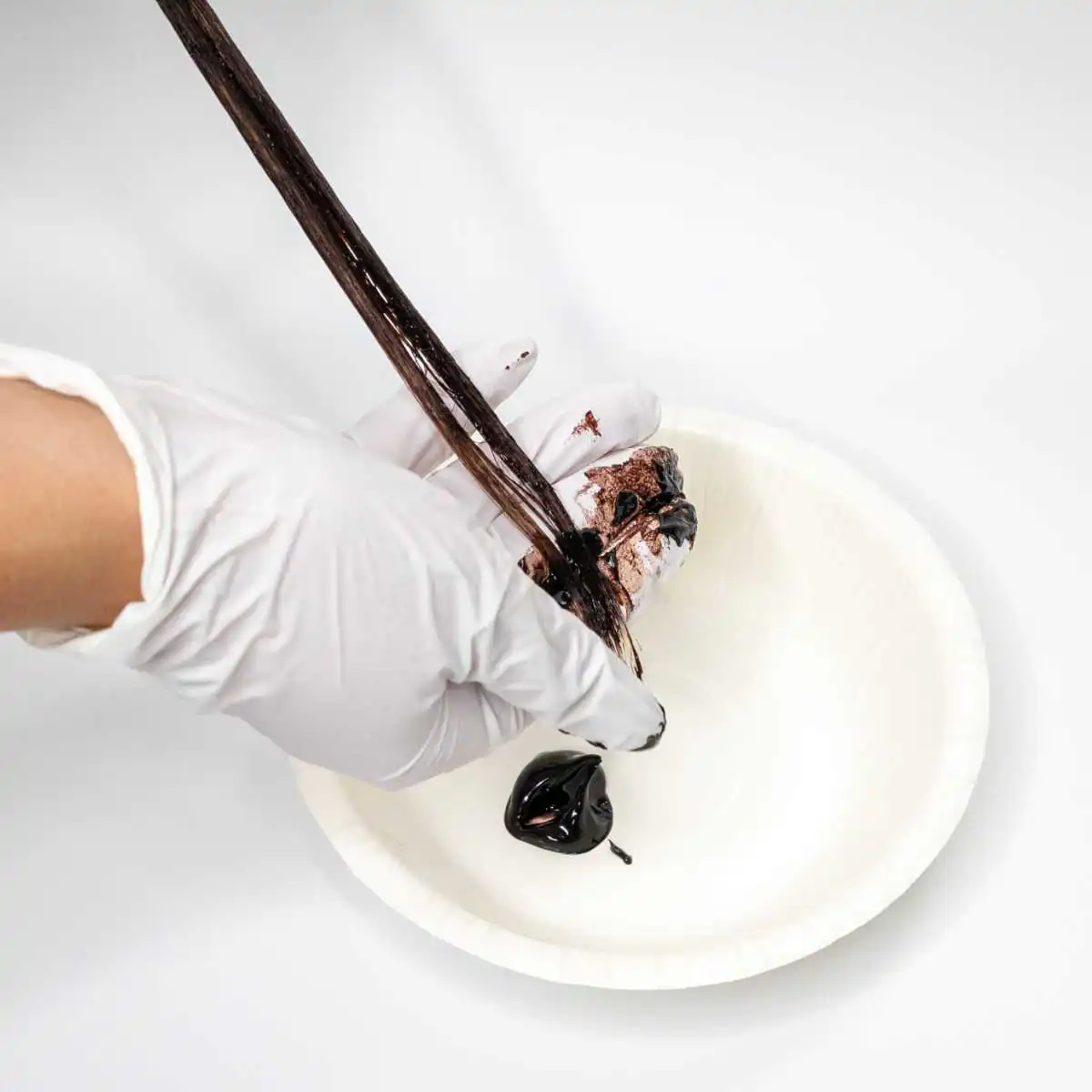 マイナチュレ カラートリートメント塗布した様子