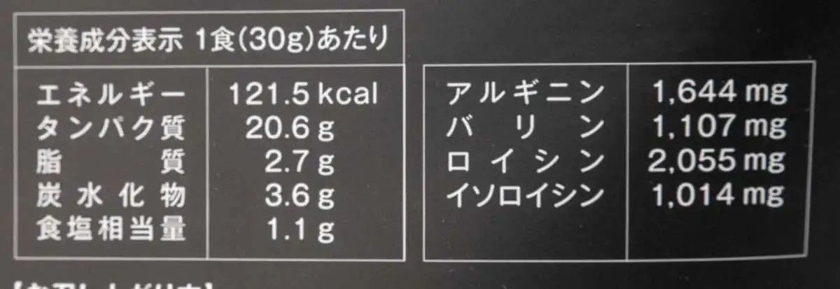 anoma protein栄養成分表示