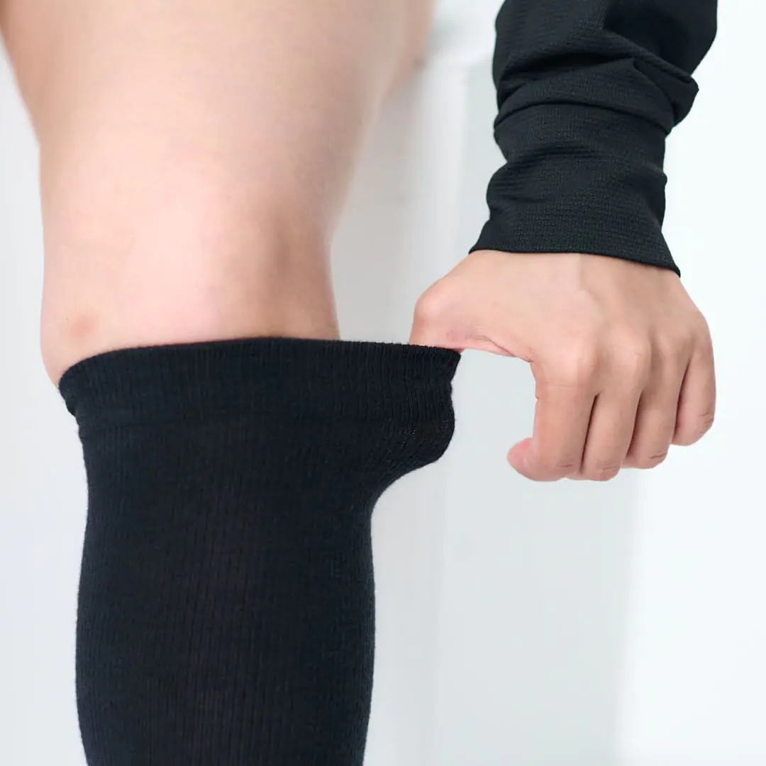 ja vie 綿混着圧ハイソックスゴム部分